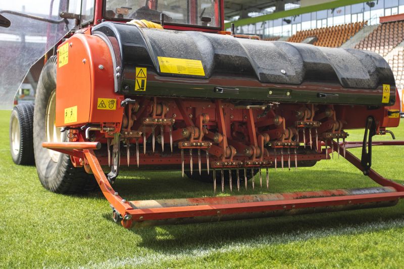 Lawn Aeration Equipment in Action